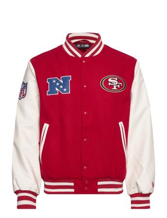 Nfl Patch Varsity Saf49E Sport Sport Clothing Sport Outerwear Sport Jackets Sport Training Jackets Red New Era