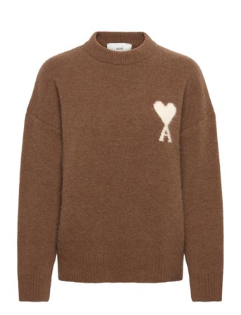 AMI Ami De Coeur Crewneck Sweater - Brown - L