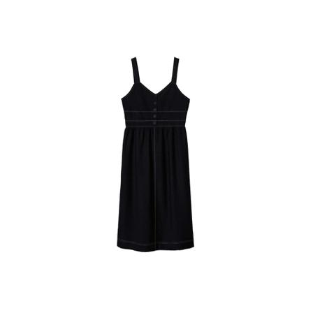 Mango Decorative seam Klänning svart, Dam, Dam, Storlek: XS