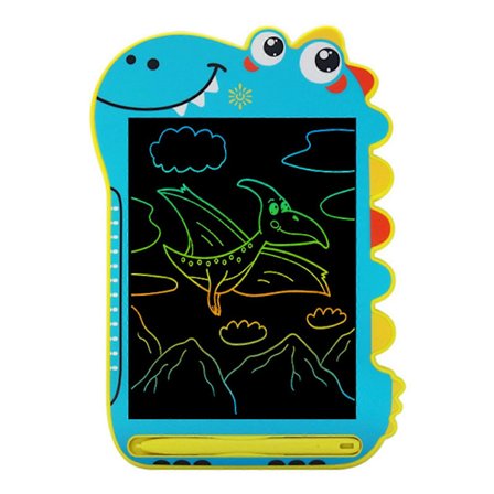 8,5 tums Dinosaurie LCD skrivplatta för barn - Återanvändbar klotterbräda ritplatta, pedagogisk leksakspresent för pojkar och flickor 3-6 år