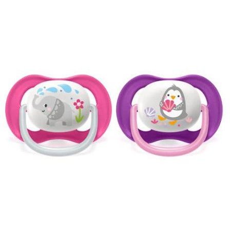 Avent Succhietto Ultra Air Animals Elefante/Pinguino 6-18 Mesi 2