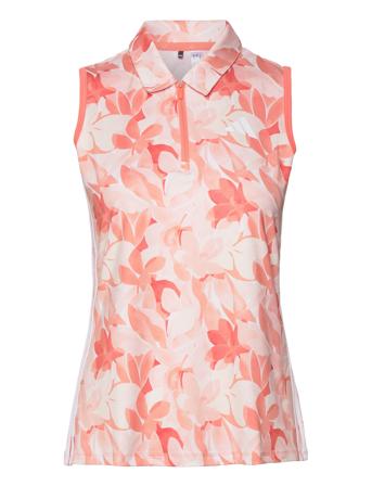 Floral Polo Shirt T-shirts & Tops Polos Rød Adidas Golf*Betinget Tilbud
