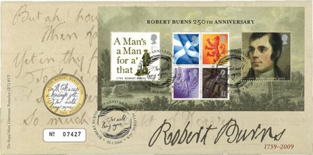 Storbritannien 2009 - Møntbrev med 2 pund mønt