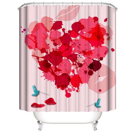 Duschdraperi för alla hjärtans dag 180*200 cm, Duschdraperi