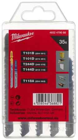 Milwaukee 4932479088 Sticksågsbladsats 35-pack, Såga