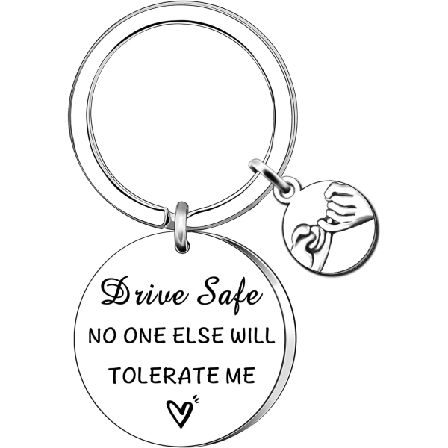 Drive Safe avaimenperä poikaystävän lahjaksi - söpöjä lahjoja ystävänpäiväksi ja jouluksi