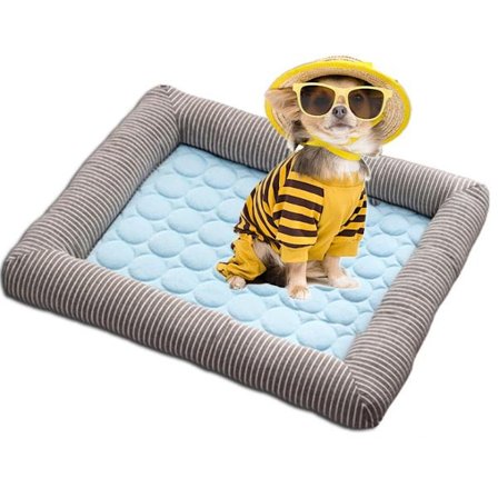 Sommer Cool Feeling Pet Kennel Ice Silk Pad til Hunde M(21.2x17x2.3) KLB