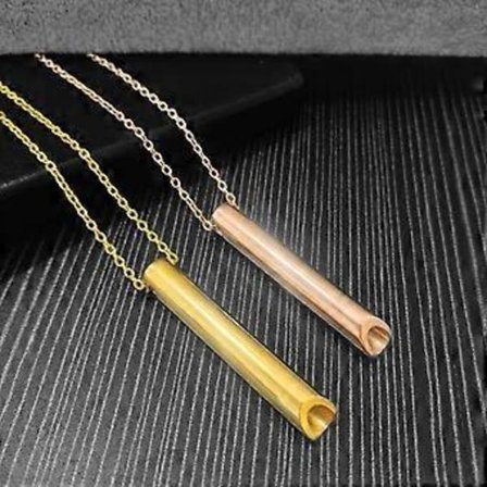 2 stk. Puste-smykke, Angst-smykke for kvinner, Stresslindrende Mindfulness Puste-smykker i rustfritt stål for meditasjon