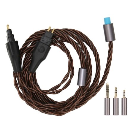 Erstatningskabel for hodetelefoner, sølvbelagt kobber øretelefonkabel for SENNHEISER HD650 HD660S HD6XX HD600 HD660 HD580