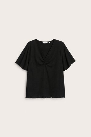 Kappahl | Tekstuuripintainen paita Musta L | Musta