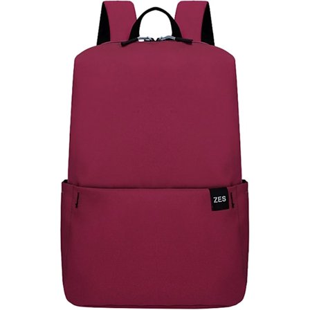 Reppu, kevyt ja suuri tietokonereppu miehille ja naisille, koululaukku teini-ikäisille ja opiskelijoille, viininpunainen - 20L