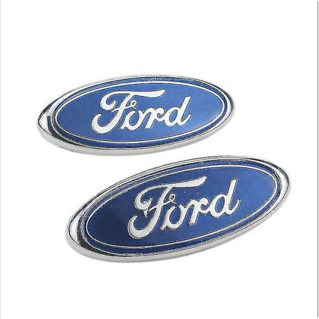 Til Ford-emblem Oval Blå/krom 145x 60mm Forreste/bagerste emblem Focus Mondeo Transit