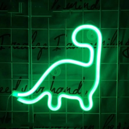 Dinosaurie Neon Skylt Nattlampa