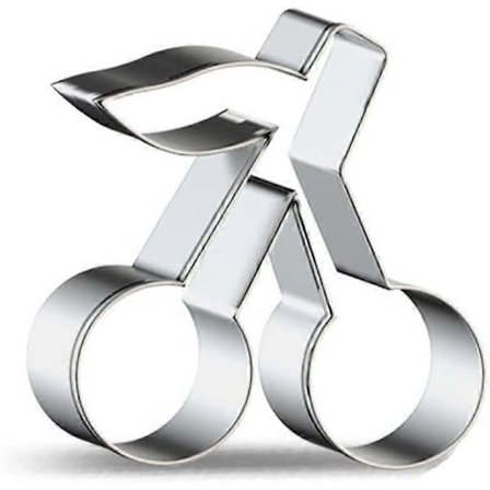 Kirsebær med bladformet kageudstikker sølv