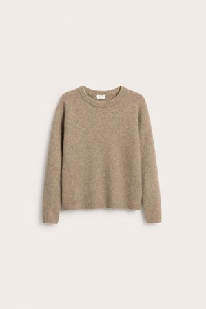 Kappahl | Stickad tröja | Melerad beige