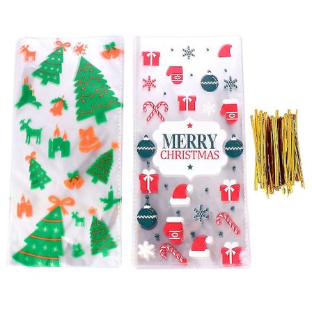 100 st julgåvor Förpackningsväska med 100 st slipsnören Gåvor Förvaringsficka
