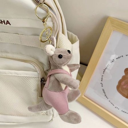 Känguru plysch nyckelring Djur nyckelring Känguru nyckelring nycklar H