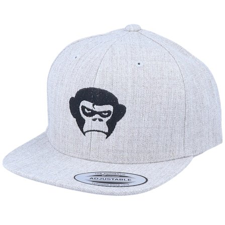 Kinder Kiddo Cap - Grau snapback Cap - Kinder Grumpy Monkey Heather Grey Snapback @ Hatstore