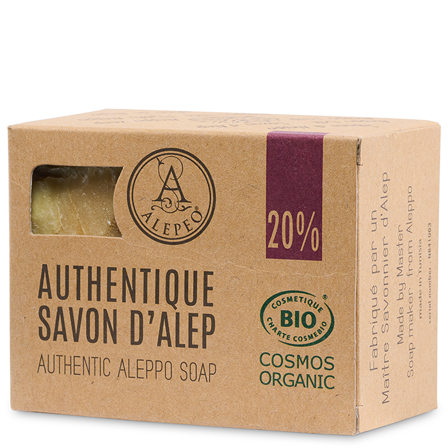 Alepeo Aleppotvål 20% Lagerbärsolja 200 g