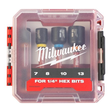 Milwaukee 4932492445 Magnethylsesett 4 deler, SHOCKWAVE, Håndverktøy