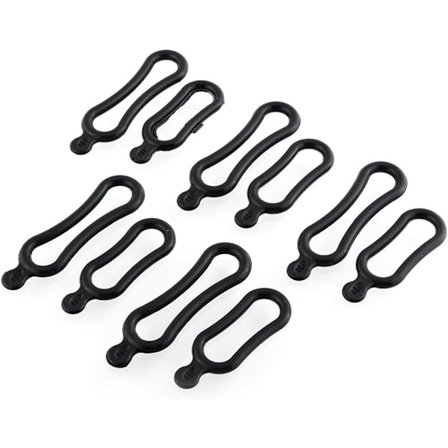 10 par med 39-100mm+158-170mm gummibånd for LED-sykkellykter