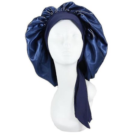 Silk Bonnet Satin Bonnet För Sovhuv Med Knytband Cap