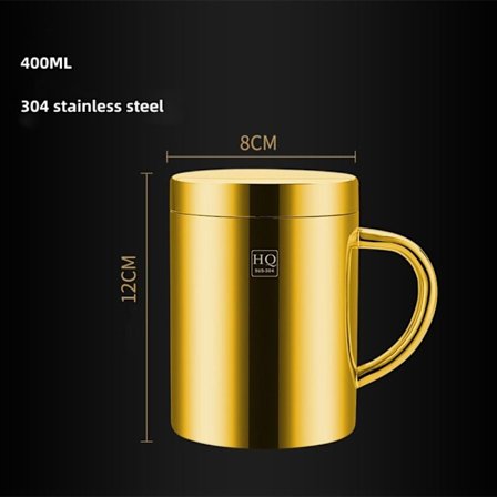 200/270/400ML Krus Kop Vandflaske GULD 400ML