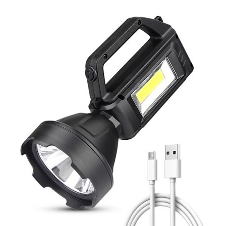 1 st LED COB stark ficklampa som kan laddas med solenergi