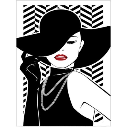 5D Krystal Diamant Sort Nederdel Kvinders Rhinestone Broderi Kors