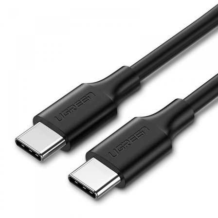 USB C till USB C 3A Snabbladdnings- och datakabel Svart 0,5 meter