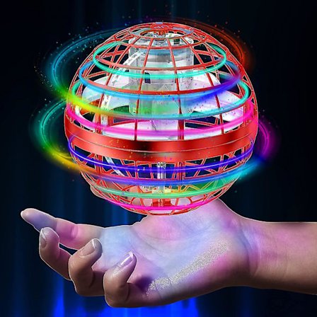 Flygande bollleksaker, Hover Orb, Globe Shape Magic Controller Mini Drone, Rgb Lights Spinner 360 roterande snurrande Ufo Safe