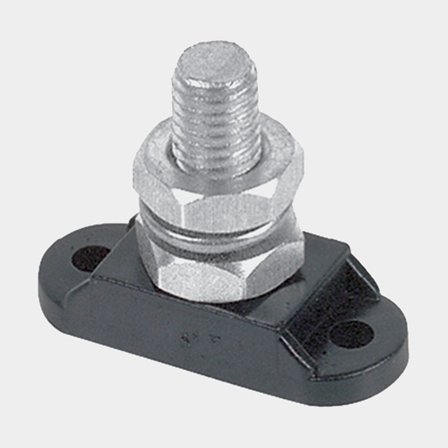 Terminal block BEP Marine Insulated Stud, 1 x M10, black (negative)