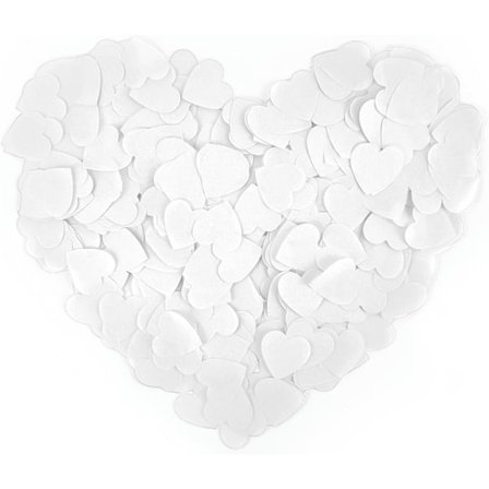 Biologisk nedbrydeligt Konfetti, 60g Bryllupskonfetti, Bordkonfetti, Hvid Hjertekonfetti, til Bryllupper, Dekorationer og Fester