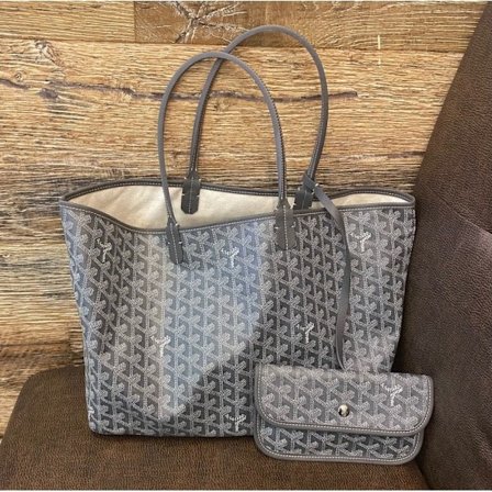 Veske Stor Kapasitet Håndveske Mamma Veske Lommebok Gave Kvinner Grå M