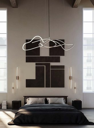 Ghost big taklampe L155 - krom