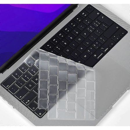 Premium Ultratunt tangentbordsskydd för 2023 Apple MacBook Pro 16" Modell A2780 A2991 tangentbordslayout - Transparent