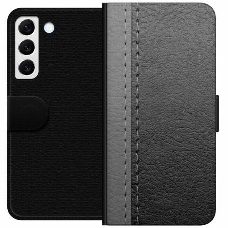 Samsung Galaxy S22 5g Plånboksfodral Black & Grey Leather