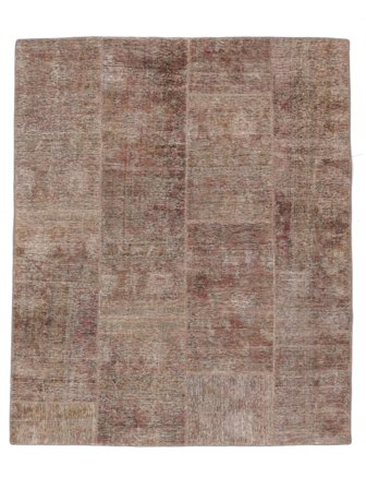 Hand Knotted Persian Patchwork Rug 178X213 Brown