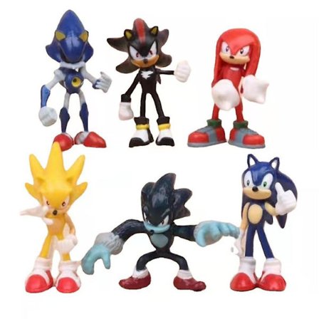6pcs/set Sonic Series Mini Action Figurines Pvc Doll Model Kids Toy Gifts