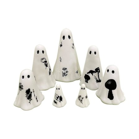 Halloween Spøkelse Ornament Pynt Hylle Peisdekorasjon Slitesterk Harpiks Gave Sett