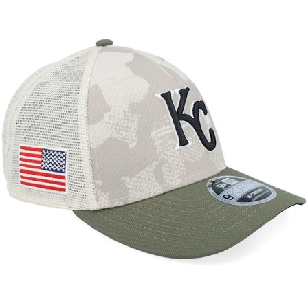 New Era - MLB - Camo - trucker - Cap - Kansas City Royals MLB Armed Forces Day 9FORTY Mc Stone/Olive A-frame Trucker - Hatstore