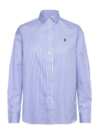 Polo Ralph Lauren Relaxed Fit Striped Cotton Shirt - Blue - L