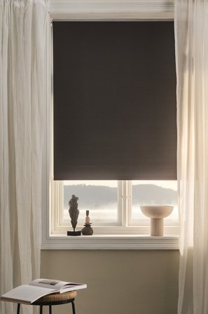 Jotex - Mørkleggende Rullgardin Linmiks Stålgrå - ELIA - Kjøp Mørkleggingsgardiner hos Jotex