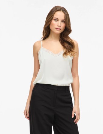Vila Vienna Ravenna Lace Singlet - Noos - Cream - 40