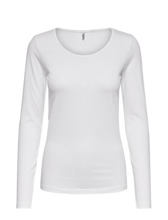 Onllive Love Life L/S Ck Top Noos Jrs T-shirts & Tops Long-sleeved Hvit ONLY*Betinget Tilbud