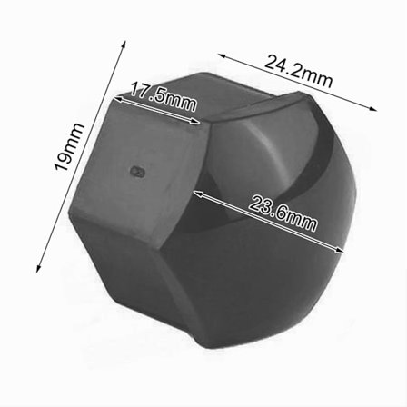 20 stk. 19mm Bil Hjulmøtrik Dæksler Auto Nav Skrue Dæksel Bolte Fælge Eksteriør Beskyttelse (Grå)