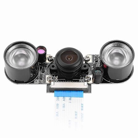 Kameramodul for Raspberry Pi 3/2/B med vidvinkel fisheye-objektiv og fylllys