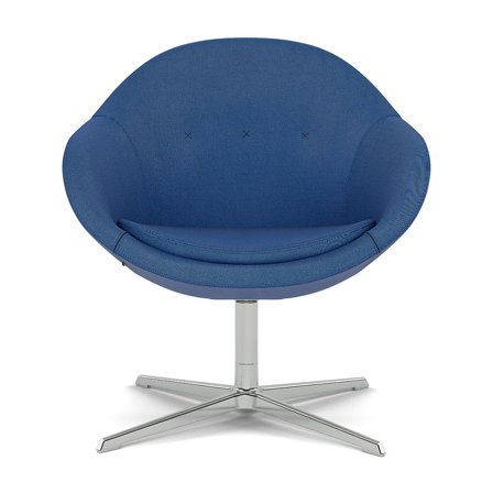 Varier Furniture Kokon Club - Blue Polyester - Chrome base
