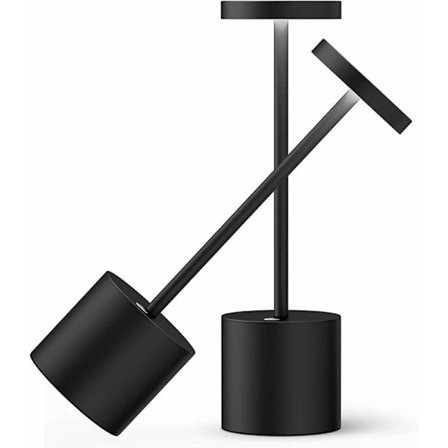 Trådlös bordslampa, uppladdningsbar bärbar batteridriven LED-bordslampa, 5000 mAh batteridriven metallbordslampa för utomhusrestaurang sovrum bar