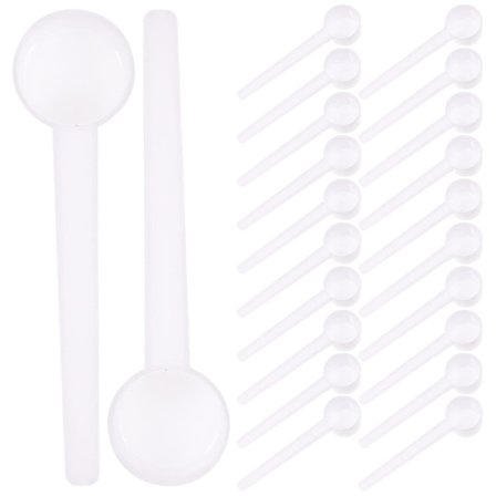 100 stk 5g Plastkaffe Måleskje For Melkepulver Flytende Krydder Påfyllbar Gjenbrukbar Kompatibel Skjeer (hvit)